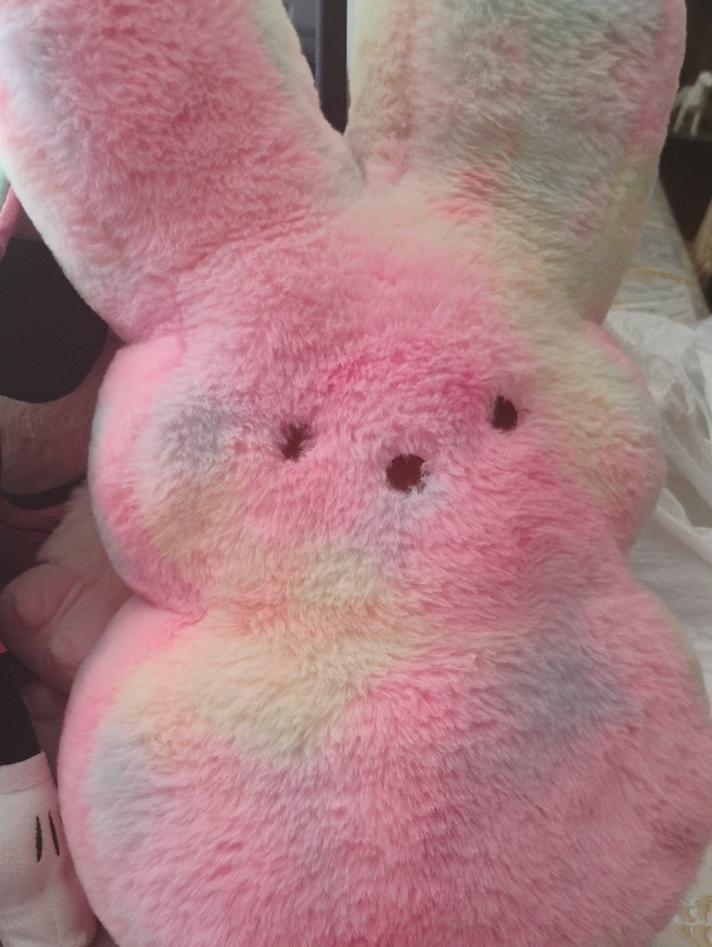 Plush Pink Tie-Dye Bunny Stuffed Animal - Soft Comfort Pal